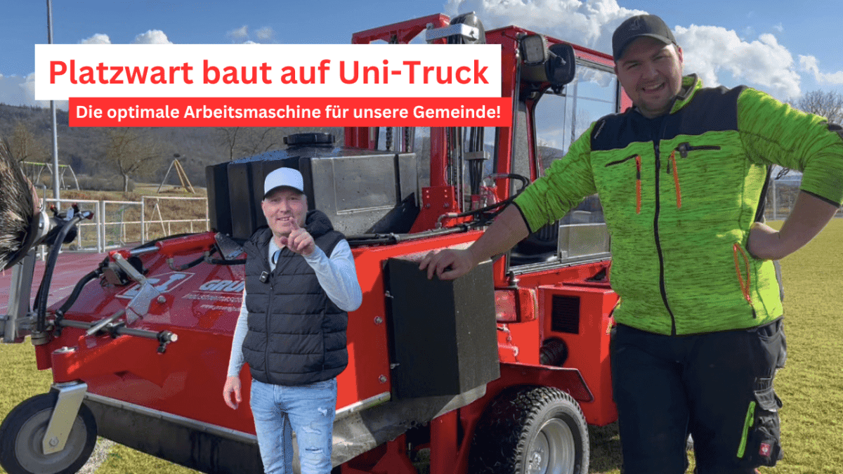 Platzwart Nicolas baut auf Uni-Truck